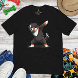 Berner Dog Themed Clothes & Attire - Funny Canine Tee Shirt & Outfit For Humans - Gifts for Dog Lovers - Adorable Dabbing Dog T-Shirt - Black