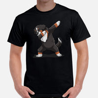 Berner Dog Themed Clothes & Attire - Funny Canine Tee Shirt & Outfit For Humans - Gifts for Dog Lovers - Adorable Dabbing Dog T-Shirt - Black, Men