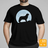 Berner Dog Themed Clothes & Attire - Funny Canine Tee Shirt & Outfit For Humans - Gifts for Dog Lovers & Owners - Over The Moon T-Shirt - Black, Plus Size