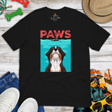 Berner Dog Themed Clothes & Attire - Funny Canine Tee Shirt & Outfit For Humans - Gifts for Dog Lovers & Owners - The Paws T-Shirt - Black