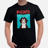 Berner Dog Themed Clothes & Attire - Funny Canine Tee Shirt & Outfit For Humans - Gifts for Dog Lovers & Owners - The Paws T-Shirt - Black, Men