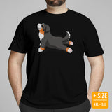 Berner Dog Themed Clothes & Attire - Funny Canine Tee Shirt & Outfit For Humans - Gifts for Dog Lovers & Owners - Yoga Pose T-Shirt - Black, Plus Size