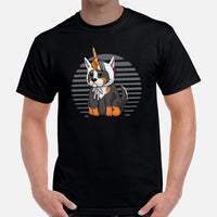 Berner Dog Themed Clothes & Attire - Unicorn Costume T-Shirt - Funny Canine Tee Shirt & Outfit For Humans - Gifts for Dog Moms & Dads - Black, Men