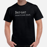 Bernese Mountain Dog Themed Clothes - Canine Tee Shirt For Humans - Presents for Dog Moms & Dads - Funny Berner Definition T-Shirt - Black, Men