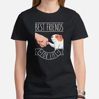 Best Friends For Life Guinea Pig Furry Potato T-Shirt - Hamster Whisperer & Lovers Shirt - Gift for Cavy, Rodent Dad/Mom & Pet Owners - Black, Women