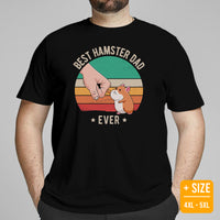 Best Hamster Dad Ever Furry Potato T-Shirt - Guinea Pig Whisperer & Lovers Shirt - Gift for Cavy, Rodent Dad & Pet Owners - Zoology Tee - Black, Plus Size