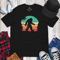 Bigfoot Lumberjack T-Shirt - Gift for Logger, Carpenter, Axe Thrower - Logging, Hatchet Axe Throwing Outfit - Funny Gone Squatchin Tee - Black