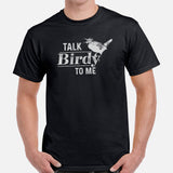 Bird Nerd T-Shirt - Nice Tits, Sparrow, Tufted Titmouse Tee for Birdwatcher, Avian Lover & Outdoorsy Birder - Talk Birdy To Me Shirt - Black, Men