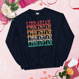 Bookish Sweatshirt - Cool & Unique Presents, Gift Ideas for Book Lovers, Readers, Bookworms - Reading Rainbow Merch - Librarian Sweatshirt - Navy