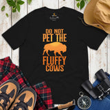 Bison T-Shirt - Do Not Pet The Fluffy Cows Shirt - American Buffalo Shirt - Yellowstone National Park Tee - Ideal Gift for Bison Lovers - Black