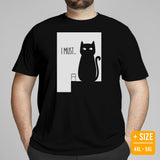 Black Cat Themed Clothes & Attire - Funny Cat Mom & Dad Tee Shirts - Presents, Gift Ideas For Cat Lovers & Owners - I Must T-Shirt - Black, Plus Size