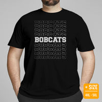 Bobcat Shirt - Bobcats T-Shirt - Game Day Shirt - Football Tee - Funny Football Shirt - Gift for Football Fan & Lover, Coach & Player - Black, Plus Size