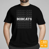 Bobcat Shirt - Bobcats T-Shirt - Game Day Shirt - Football Tee - Funny Football Shirt - Gift for Football Fan & Lover, Coach & Player - Black, Plus Size