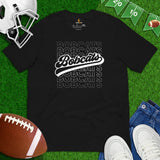 Bobcats Mascot T-Shirt - Game Day Tee - Football Fanatic Vintage Graphic Shirt: Retro Style, Ideal Gifts for Football Fans & Supporters - Black