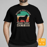 Border Collie Dog Themed Clothes - Funny Canine Tee Shirts For Humans - Gifts for Dog Lovers - Border Collies Heal The Soul T-Shirt - Black, Plus Size