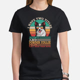 Border Collie Dog Themed Clothes - Funny Canine Tee Shirts For Humans - Gifts for Dog Moms & Lovers - Aunt And Border Collie T-Shirt - Black, Women