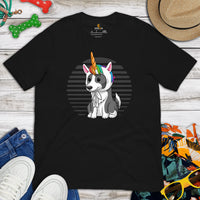 Border Collie Dog Themed Clothes - Unicorn Costume T-Shirt - Gifts for Dog Moms, Dads & Lovers - Funny Canine Tee Shirts For Humans - Black