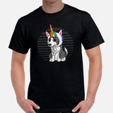 Border Collie Dog Themed Clothes - Unicorn Costume T-Shirt - Gifts for Dog Moms, Dads & Lovers - Funny Canine Tee Shirts For Humans - Black, Men