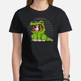 Border Collie Dog Themed Clothes - Alligator Costume T-Shirt - Gifts for Dog Moms, Dads & Lovers - Funny Canine Tee Shirts For Humans - Black, Women