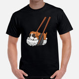 Boxer Dog Themed Clothes & Attire - Funny Canine Tee Shirts For Humans - Gifts for Dog Moms, Dads & Lovers - Cute Nigiri Sushi T-Shirt - Black, Men