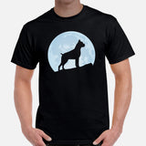 Boxer Dog Themed Clothes & Attire - Funny Canine Tee Shirts For Humans - Gifts for Dog Moms, Dads & Lovers - Over The Moon T-Shirt - Black, Men