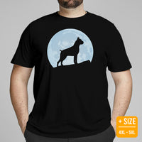 Boxer Dog Themed Clothes & Attire - Funny Canine Tee Shirts For Humans - Gifts for Dog Moms, Dads & Lovers - Over The Moon T-Shirt - Black, Plus Size