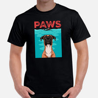 Boxer Dog Themed Clothes & Attire - Funny Canine Tee Shirts & Outfit For Humans - Gifts for Dog Moms, Dads & Lovers - The Paws T-Shirt - Black, Men