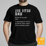 Brazillian Jiu Jitsu T-Shirt - BJJ, MMA Attire, Wear, Clothes, Outfit - Gifts for Fighters, Wrestlers - Jiu Jitsu Dad Definition Tee - Black, Plus Size