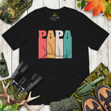 Buck & Deer Hunting T-Shirt - Gift for Hunter, Bow Hunter & Archer - Elk Hunting Season Shirt - Papa Buck Shed Antlers Hunting Shirt - Black