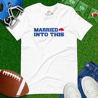 Buffalo Shirt - New York T-Shirt - Game Day Shirt - Football Tee - Funny Football Shirt - Gift for Football Fan - Married Into This T-Shirt - White
