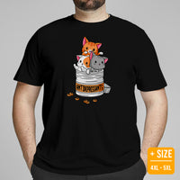 Cat Clothes & Attire - Funny Kitten Cat Dad & Mom Tee Shirts - Gift Ideas, Presents For Cat Lovers, Owners - Anti-Depressants T-Shirt - Black, Plus Size