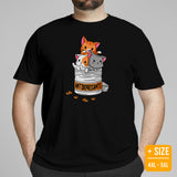 Cat Clothes & Attire - Funny Kitten Cat Dad & Mom Tee Shirts - Gift Ideas, Presents For Cat Lovers, Owners - Anti-Depressants T-Shirt - Black, Plus Size