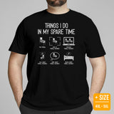 Christmas & Birthday Gaming Gift for Him & Her, A Typical Gamer - Pinball Arcade Video Game Shirt - Things I Do In My Spare Time Shirt - Black, Plus Size