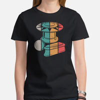 Pinball Shirt - Typical Gamer Shirt - Arcade Game T-Shirt - Funny Gaming T-Shirt - Gift for Gamer & Game Lover - Vintage Pinball T-Shirt - Black, Women