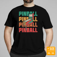 Christmas & Birthday Gaming Gift Ideas for Him & Her, A Typical Gamer - Arcade Video Game T-Shirt - Vintage Pinball Machine Shirt - Black, Plus Size