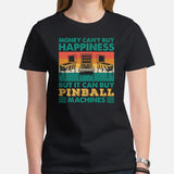 Christmas & Birthday Gift for Him & Her, A Gamer - Arcade Game T-Shirt - Money Can't Buy Happiness But It Can Buy Pinball Machine Shirt - Black, Women