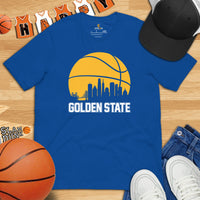 Christmas Gift Ideas for Basketball Lover, Coach & Player - Senior Night, Game Outfit - San Francisco Skyline B-ball Fanatic T-Shirt - True Royal