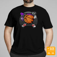 Christmas Gift Ideas for Basketball Lovers, Coach & Players - Senior Night, Game Outfit & Attire - Cute Ball Taking A Selfie T-Shirt - Black, Plus Size