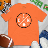 CIN T-Shirt - Cincinnati T-Shirt - Ohio State Tee - Game Day Shirt - Football Tee - Vintage Football Shirt - Gift for Football Fan & Lover - Orange
