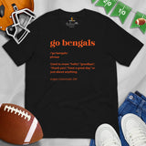 Cincinnati T-Shirt - Ohio State Tee - Game Day Shirt - Funny Football Shirt - Gift for Football Fan - Definition Shirt - Go Bengals T-Shirt - Black