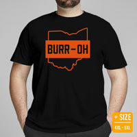 Cincinnati Football Fanatic Vintage Graphic T-Shirt: Retro Style, Ideal Gift for Football Enthusiasts & Fans - Burr Oh Game Day Shirt - Black, Plus Size