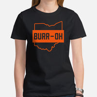 Cincinnati Football Fanatic Vintage Graphic T-Shirt: Retro Style, Ideal Gift for Football Enthusiasts & Fans - Burr Oh Game Day Shirt - Black, Women