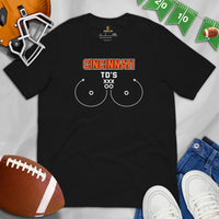 Cincinnati TD's T-Shirt - Funny Football Fanatic Shirt: Ideal Gifts for Football Moms, Fans & Supporters - Sarcastic Game Day Shirt - Black