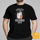 Coolest Guinea Pig Dad Furry Potato T-Shirt - Guinea Pig Whisperer & Lovers Shirt - Gift for Cavy, Hamster, Rodent Dad & Pet Owners - Black, Plus Size