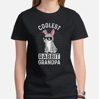 Coolest Rabbit Grandma T-Shirt - Easter Buck Bunny Shirt - Hare Shirt - Gift for Rabbit Grandma & Whisperer, Animal Lovers & Pet Owners - Black