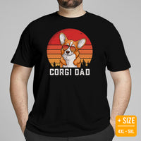 Corgi Dog Themed Clothes & Attire - Gifts for Dog Dads & Lovers - Funny Canine Tee Shirts & Outfit For Humans - Corgi Dad T-Shirt - Black, Plus Size