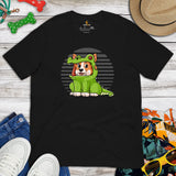Corgi Dog Themed Clothes - Cute Alligator Costume T-Shirt - Gifts for Dog Moms, Dads & Lovers - Funny Canine Tee Shirts For Humans - Black