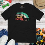 Corgi Dog Themed Clothes - Gifts for Dog Dads & Lovers - Funny Canine Tee Shirts & Outfit For Humans - Best Corgi Dad Ever T-Shirt - Black