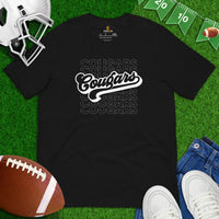 Cougar Shirt - I Love Cougars Shirt - Game Day Shirt - Football Tee - Funny Football Shirt - Gift for Football Fan & Lover, Coach & Player - Black