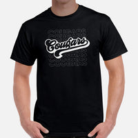 Cougar Shirt - I Love Cougars Shirt - Game Day Shirt - Football Tee - Funny Football Shirt - Gift for Football Fan & Lover, Coach & Player - Black, Men